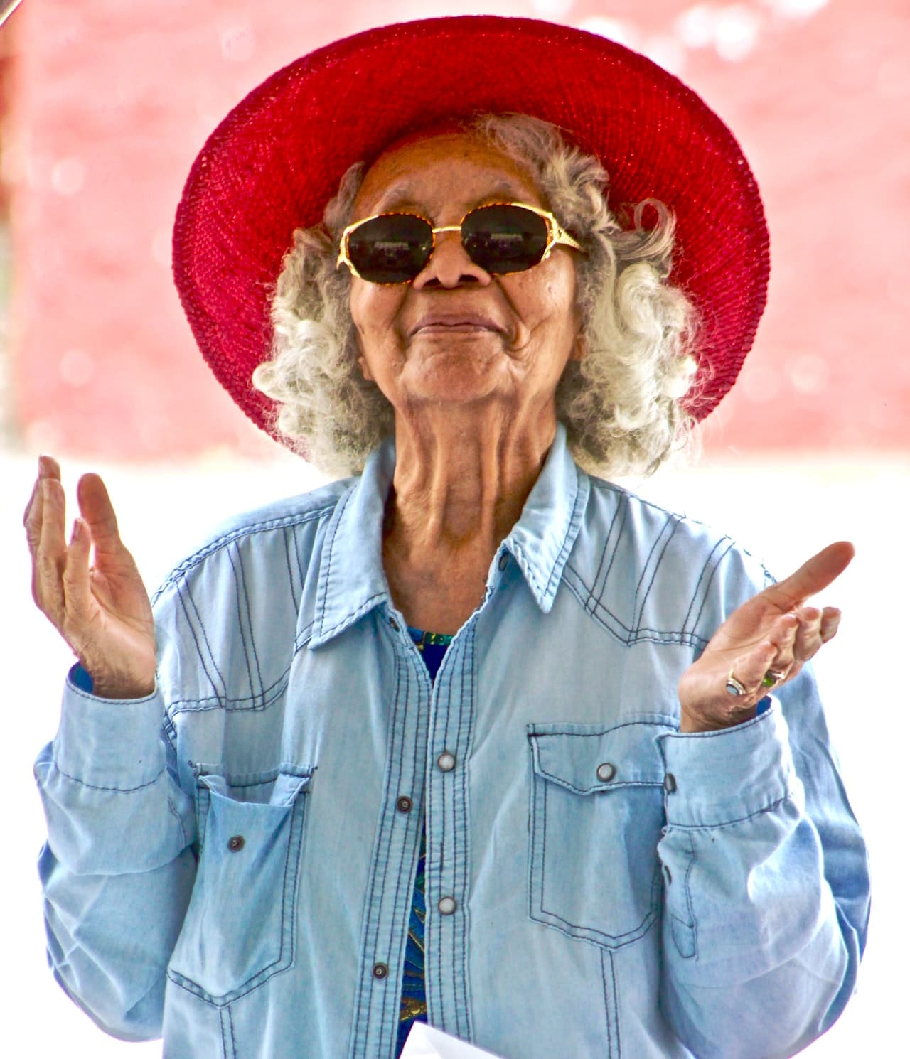 Happy elderly woman|woman looking in mirro|Elderly woman